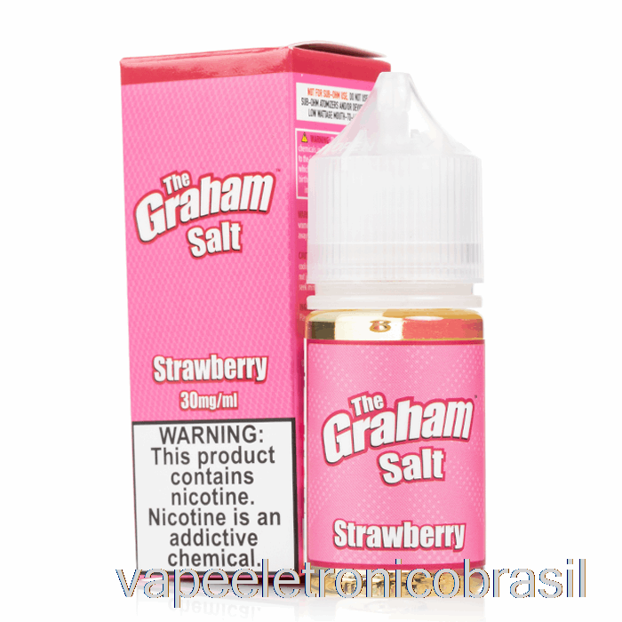 Vape Recarregável Morango Sal - The Graham - Mamasan E-líquido - 30ml 30mg